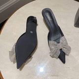 Escarpins Femme Chaussures Talon 5CM Slippers Slides Pearl Trending Short Kitten Female Ladies Pumps Heels