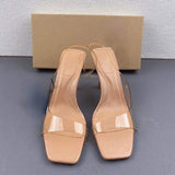 Summer Tacchi New Style Mules Shoes Sexy Thin Stiletto High Heel Slide Sandals for Women and Ladies