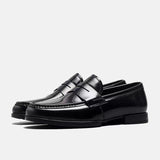 Hand-Finished Genuine Leather Slip-On Driving Shoes - Lightweight & Durable for Business Casual