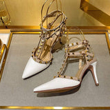 Dropshipping Products 2025 New Product Sandalia Dama Sandals Studded Stilettos Heels for Ladies
