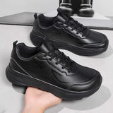 Men Wide Toe Box Walking Shoes Lightweight Wide Width Sneakers Roomy Fit Breathable Work Shoes for Big Feet