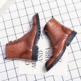 High Top Men Good Quality Artificial Leather Boots Lace up Gentlemen Top Grade Boots for Men