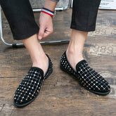 Rhinestone Upper Fashion Design Hot Selling Pointed Toe Durable Classic Dress Shoes Loafers