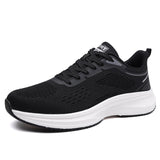 New Ultra Lightweight Breathable Mesh Running Shoes for Men Comfortable Cushioned Athletic Sneakers for Gym Jogging Walking Grey