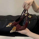 Talons Chic Slingback Closed Toe Sexy Shoes Pumps Black Heels for Women Ladies