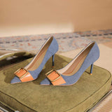 New Color 8CM Talon Haut 2024 Luxury Job Shoe Pump Designer Shoes Women Heels