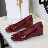 Round Toe Luxury Designer Bow Ballet 4CM Shoes Women Casual Zapatos Mujer Sandals