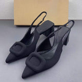 Dropshiping Latest Design Trendy Shoes Pumps Shoes Thick Chunky Heels for Ladies