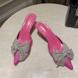 Escarpins Femme Chaussures Talon 5CM Slippers Slides Pearl Trending Short Kitten Female Ladies Pumps Heels