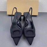 Dropshiping Latest Design Trendy Shoes Pumps Shoes Thick Chunky Heels for Ladies