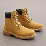Original Quality Large Size Cowhide Genuine Real Leather Work Men Women's Waterproof Classic Tooling Yellow Winter Ankle Autumn