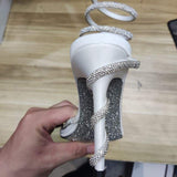 New Arrival Sandalias De Tacon Open Toe Ankle Wrap Stiletto Fashion High Heels for Women 2025