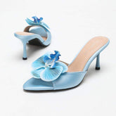 Outdoor Summer Fashion Chaussure Femme Sandales Luxe Slides Flower Fashion Shoes Kitten Heels for Ladies