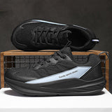 Mens Olive Green Running Shoes Mesh Walking Sneakers Lightweight Chunky Sole Athletic Trainers for Daily Gym