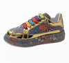 New Trendy Lady Unique Casual Shoes Flat Diamond Sequined Cloth Trainers for Women Sneakers Women