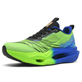Mens Running Shoes Mint Green Gradient Athletic Sneakers Hollow Out Sole Shock Absorption Lightweight Walking Sport Shoes