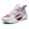 Glow in the Dark Basketball High Top Sneakers with Gum Rubber Sole Breathable Textile Upper Ankle Support Sport Shoes With Strap