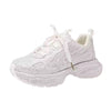 Sparkling Rhinestone Dad Sneakers Reflective Bling Footwear Lady Night Out Party Shoes Women Plus Size 42 Chunky Sole Sneakers