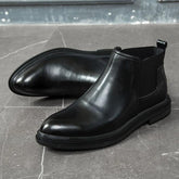 Quality Ankle PU Leather Chelsea Boots Comfortable Durable Classic Design Men Dress Shoes