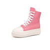 Botas-militares-us Newest Fashion Red Ladies Chunky Platform Sepatu Ankle Height Women Winter Boots