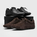 Men Brown Fayx Suede Casual Sneakers Ankle High Walking Shoes Classic Lace up Comfortable Lightweight Flat Fashion Footwear