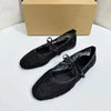 Breathable & Gentle Women's French Mesh Mary Jane Flats - Casual Walking Shoes