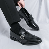 Mens Luxury Shiny Metallic Magenta Patent Leather Loafers Slip on Dress Shoes With Buckle Strap for Wedding Party Prom