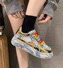New Trendy Lady Unique Casual Shoes Flat Diamond Sequined Cloth Trainers for Women Sneakers Women
