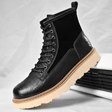 Quality Men Microfiber Leather Ankle Boots Lace up Durable Handsome Classic Design Hot Selling Dress Shoes Other Boots for Men