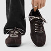 Men Black Derby Sneakers Classic T Toe Design Minimalist Casual Shoes Comfortable Lightweight Fashion Urban Trainers