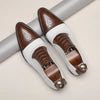Lace up Point Toe Gentlemen Cool Party Wedding Office Men Dress PU Leather Shoes