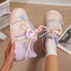Chaussures De Femme Purple Trendy Women's Fashion Mujer Platform Sneakers Casual Shoes