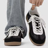 Men Blue Suede Retro Sneakers Gum Sole Casual Walking Shoes Patchwork Training Footwear Lightweight Comfort Sports Sneakers