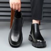 Winter Boots Quality Cowhide Leather Chelsea Ankle Boots Classic Handsome Men Dress Shoes