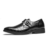 Buckle Strap Loafers Comfortable Fashion Men Casual Formal Shoes Slip on Dress Formal Shoes