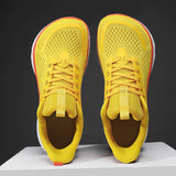Large Size Running Shoes Men Vibrant Yellow Athletic Trainers Lightweight Cushioning Wide Fit Gym Sneakers