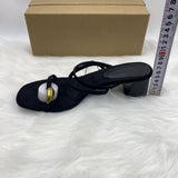 New Style Retro Women's Open-Toe Thin-Strap Roman Low Chunky-Heel Sandals for Outdoor Wear