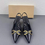 Chaussure Femme Designer Fashion Sexy Summer Sandals Kitten Mules Black Women High Heels