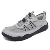 Mens Big Size Running Shoes Breathable Mesh Sneakers Quick Lacing Summer Athletic Lightweight Walking Trainers