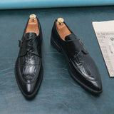 Pointy Toe Monk Strap Shoes Classic Design Wholesale Wedding Party Footwear Men PU Leather Shoes