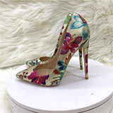 12CM/10CM/8CM European Trendy Gold Fashion Job Shoe Stiletto High Heels for Women