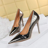 Talons Femme Elegant Stiletto Sandalias Sexy Pumps 2025 Women's High Gold Heels