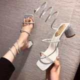 Ankle Wrap Designer Branded Talon 7CM Pink Rhinestone Heels for Women