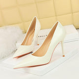 9.5CM/7CM Blue Bayan Ayakkabi Crystal Pointed Toe Stiletto High Luxury Diamond 2025 Pump Heels for Women Ladies