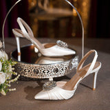 2025 New Popular 9CM Stiletto Slingback Party Trendy Shoes Sexy Heels for Ladies