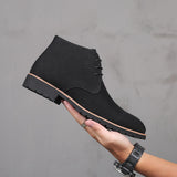 Big Size 14 PU Faux Suede Comfortable Lace up Wedding Use Stylish Men Ankle High Chukka Boots
