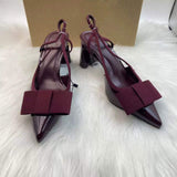Pointed Toe Bowknot Decoration Block Heel Sandals for Women Quality Comfort Summer Ladies Casual Heel Shoes