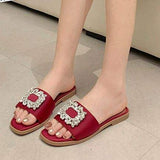Sandale Plat Quality Silk Rhinestone Diamond Outdoor New Spring Korean Sandals for Women