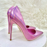 Sandalias Pointed Toe Design New Trendy Pink Heels for Women