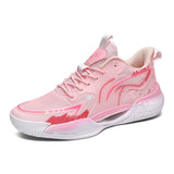 Low Top Men Women Athletic Basketball Sneakers with High Rebound EVA Midsole TPU Support and Reflective Detailing for Training